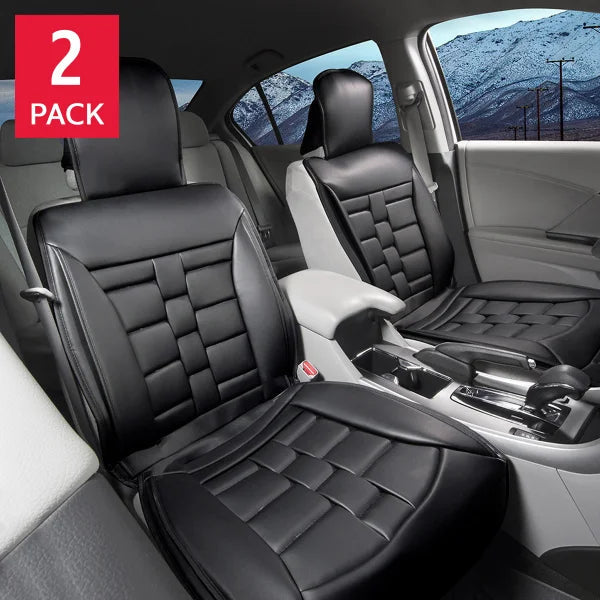 Alpena Black Padded Universal Fit Luxury Seat Cover, 2-pack E6