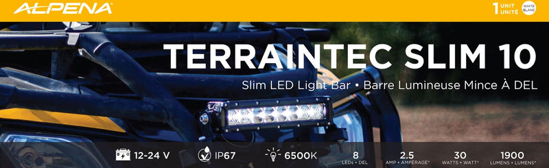 Alpena TerrainTec Slim 10 LED Light Bar J7