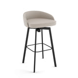 Amisco Cruz Welded Steel Bar Stool, 300-lb Capacity
