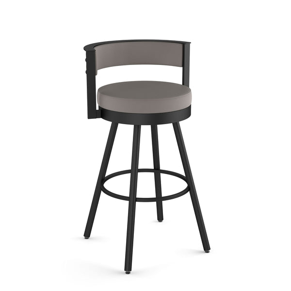 Amisco Eller Swivel Counter Stool with Padded Backrest, Multiple Colours, 26-in O4