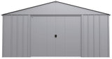 Arrow Classic 14x17-ft Flute Grey Corrosion-Resistant Metal Shed