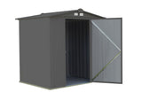 Arrow EZEE Galvanized Steel Storage Shed with Low Gable Roof, Charcoal, 6-ft x 5-ft