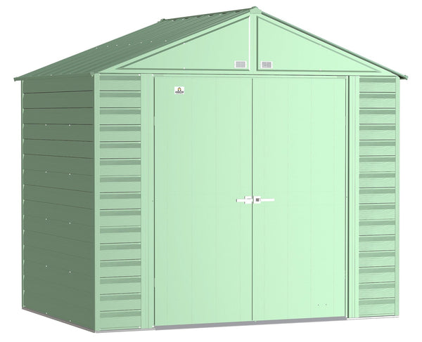 Arrow Select Galvanized Steel Storage Shed, Sage Green, 8-ft x 6-ft O8