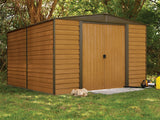 Arrow Woodridge Electro Galvanized Steel Storage Shed, 10-ft x 12-ft