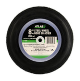 Atlas Steel Lawn Mower Replacement Wheel with Ball Bearings, 8-in x 1.5-in