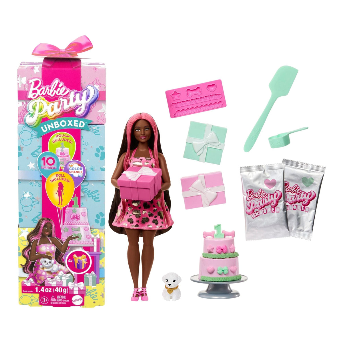Barbie Party Unboxed Fashion Doll for Ages 3+, Assorted Styles