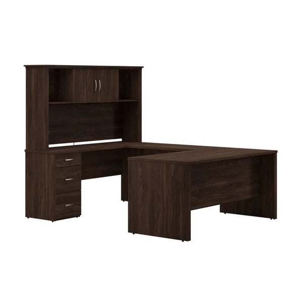 Bestar - Gosford U-Shaped Desk with Hutch F9