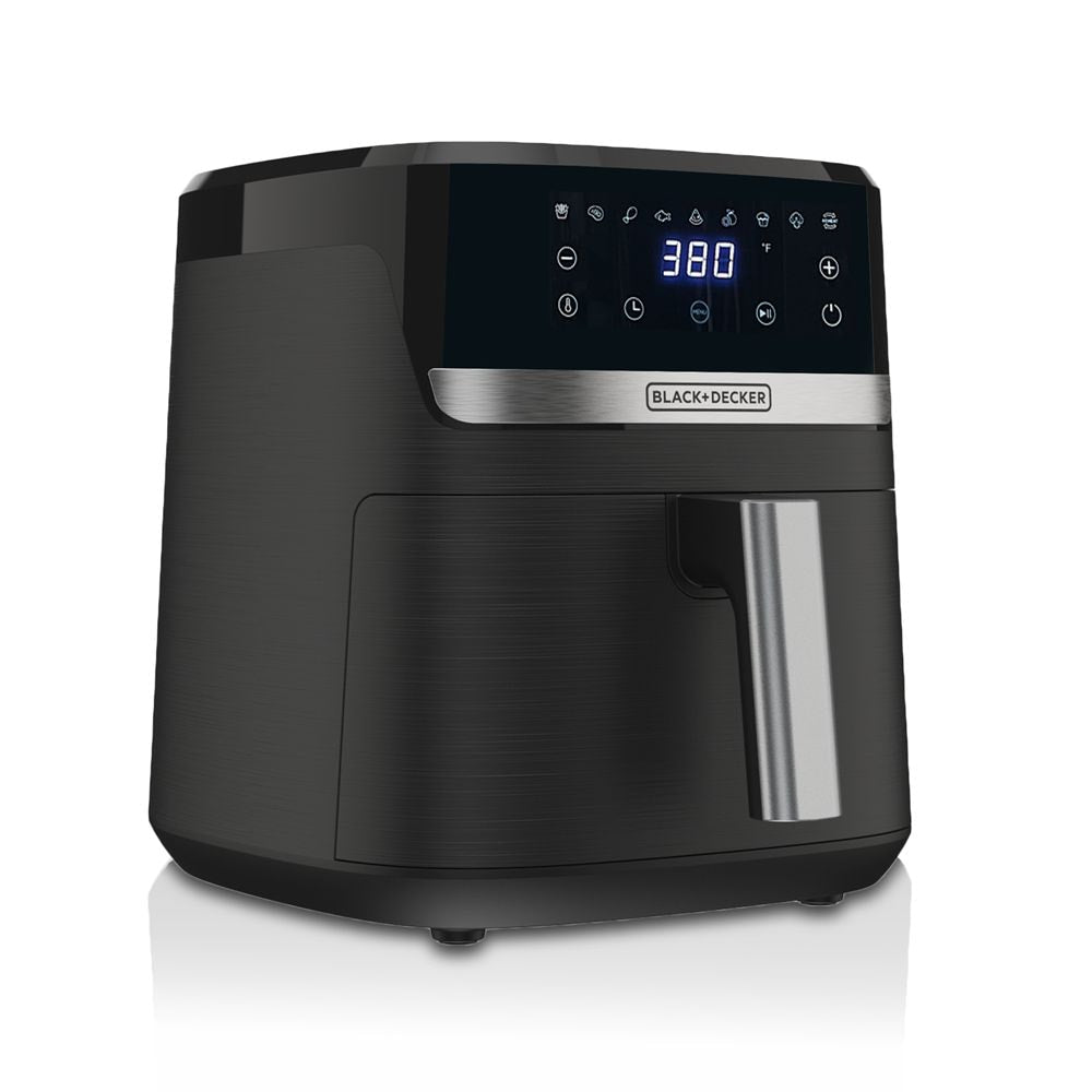 Black & Decker 8-in-1 Digital Air Fryer with Non-Stick Cooking Basket, 6-qt
