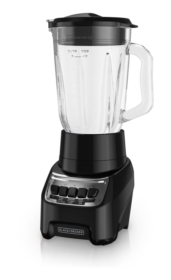 Black & Decker Blender Power Crush 4-Speed Piano Key, Black, 700W M4