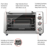 Black & Decker Crisp 'N bake 6-Slice Air Fryer Toaster Oven, Stainless Steel, 5 Cooking Functions