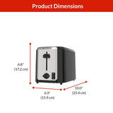 Black & Decker Extra Wide Slots Toaster with 7 Settings, 2-Slices