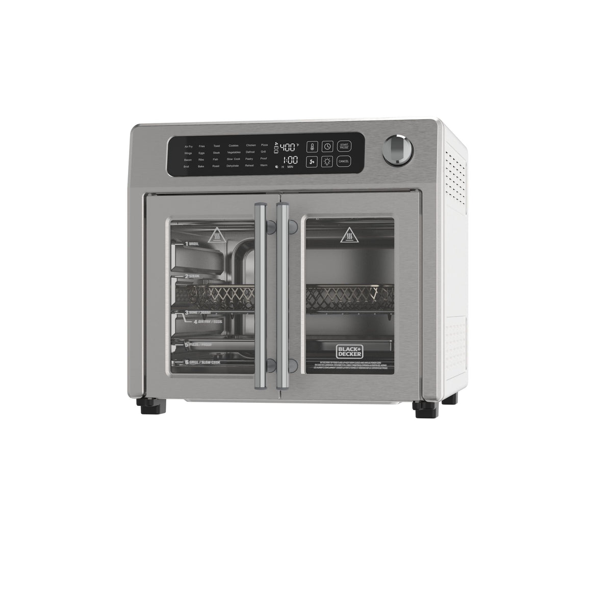 Black N Decker French Door Toaster Oven and Air Fryer, 26-Qt