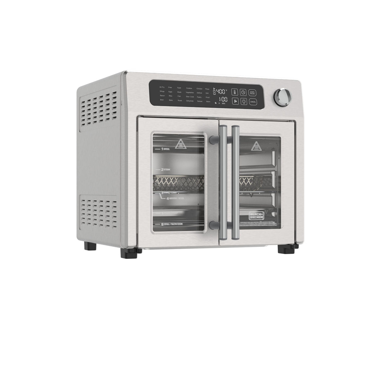 Black N Decker French Door Toaster Oven and Air Fryer, 26-Qt