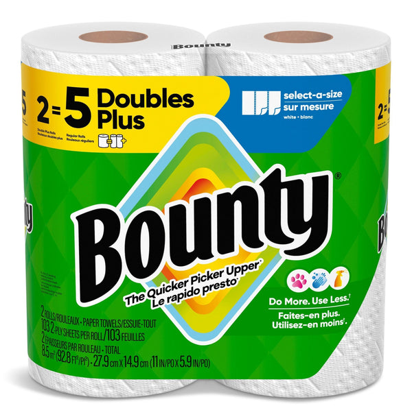Bounty Select-A-Size Paper Towel, Double Rolls, 2-pk Z0
