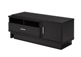 Brassex Darel 48-in Expandable Dark Cherry TV Stand with Storage Shelf and Cabinet