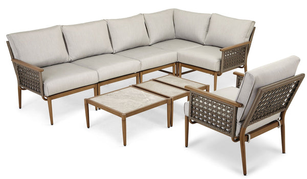 CANVAS Baffin All-Weather Wicker Outdoor/Patio Conversation Set with Custom Fit Cover D1