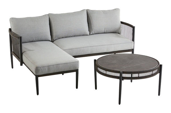 CANVAS Brooks Outdoor Patio Sectional Set, 3-pc, Water/Stain/Fade-Resistant Cushions H9