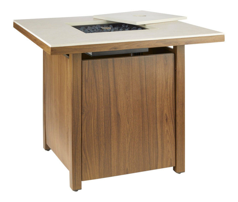 CANVAS Clarke LP Gas Outdoor Fire Table, 40,000 BTUs, 30-in, Brown C9