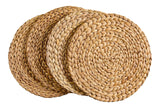 CANVAS Natural Round Paper Placemat/Charger, Beige, 4-pk