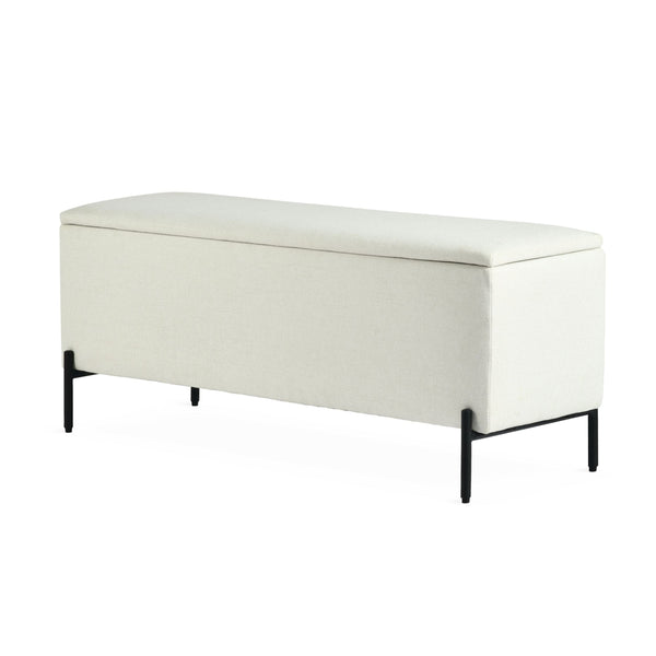 Canvas Picton Storage Bench, White E7