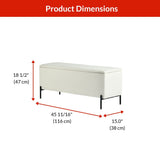 Canvas Picton Storage Bench, White