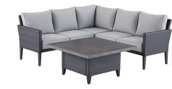 CANVAS Renfrew Square Outdoor Patio Conversation Dining Set with UV-Resistant Cushions, 3-pc M2