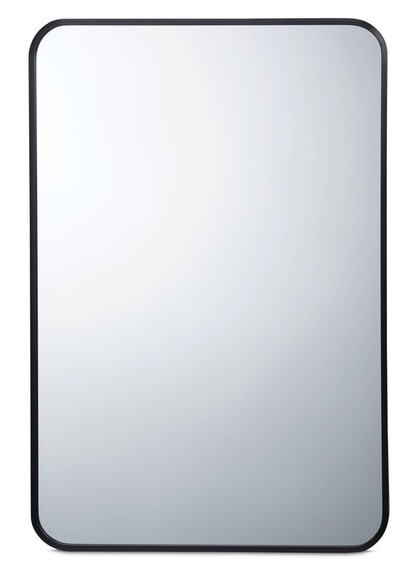 CANVAS Truro Metal Rectangular Wall Mirror, Black, 20 x 30-in L4
