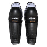 CCM Tacks XR80 Hockey Shin Guards, Junior, Black/White, Assorted Sizes