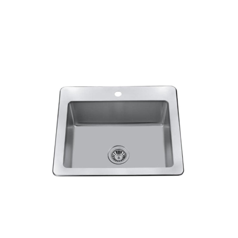 CraftX 25-in Brushed Satin Stainless Steel Drop-in Sink Z3