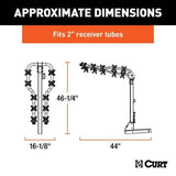 CURT 18065 Premium 5-Bike Two Arm Hitch Mount Bike Rack, Fits 2-in Receiver, Black