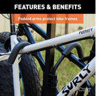 CURT 18087 Tray-Style Hitch-Mounted Bike Rack (4-Bike, 2-in Shank)
