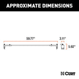 CURT 18119 Quick-Release Roof Rack Crossbars, Black Steel, Select Jeep Wrangler JK