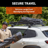 CURT 18218 Elastic Cargo Net with Hooks for Roof Basket, 44 x 36-in