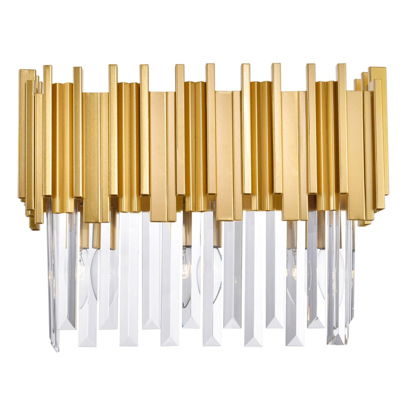 CWI Lighting Deco 3-Light Medallion Gold Vanity Light G6