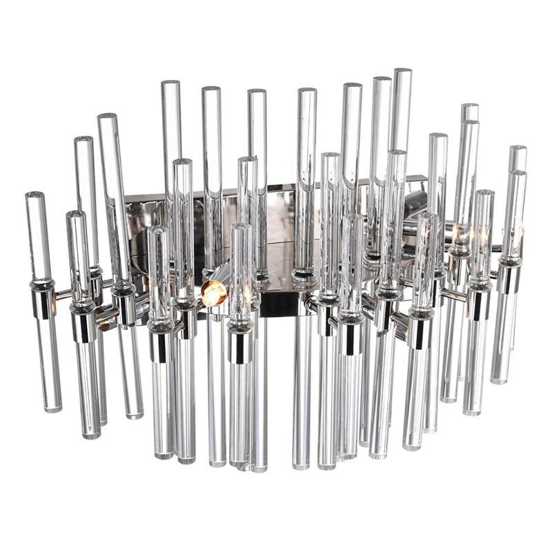 CWI Lighting Miroir 4-Light Nickel Vanity Light W9