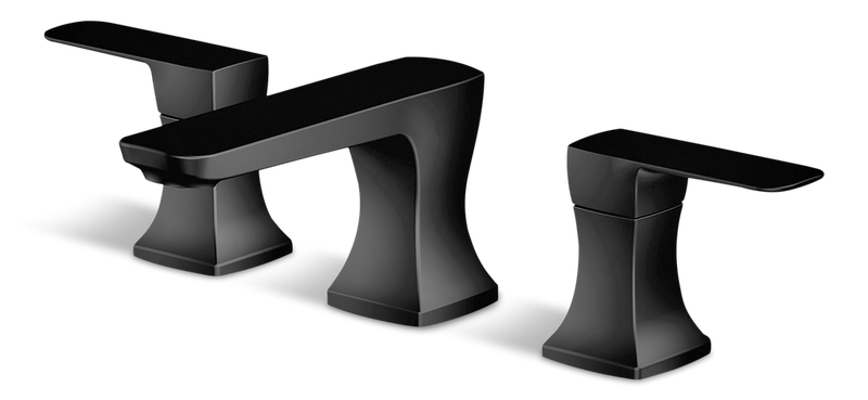 Danze Aztek Double Handle Widespread 8-in Centreset Bathroom Sink Faucet with Pop-up Drain, Matte Black B8