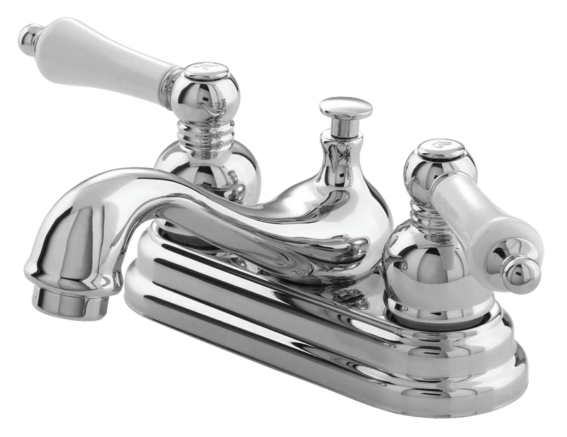 Danze Sheridan Double Handle 4-in Centreset Bathroom Sink Faucet with Pop-Up Drain, Chrome C3