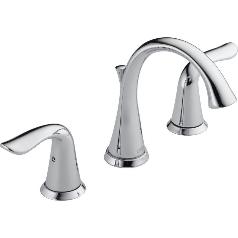 Delta Faucet Lahara Double Handle Widespread 4-16-in Centerset Bathroom Sink Faucet with Pop-up Drain, Assorted Finishes A7