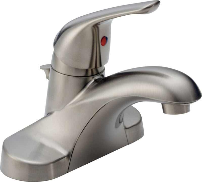 Delta Faucet Principals Single Handle 4-in Centreset Bathroom Sink Faucet, WaterSense Certified, Brushed Nickel T0