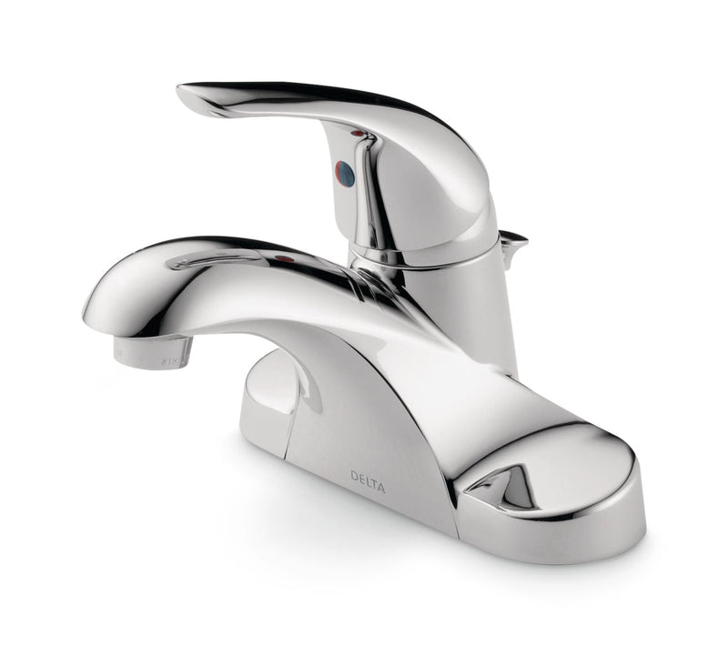 Delta Faucet Principals Single Handle Bathroom Sink Faucet, WaterSense Certified, Chrome F9