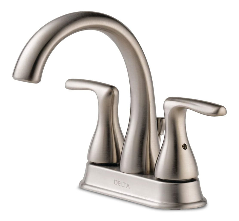 Delta Principals 2-Handle Lavatory Sink Faucet, Centreset Installation, Brushed Nickel G0