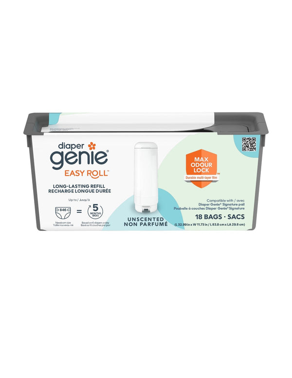 Diaper Genie Easy Roll Long-Lasting Refills, White, 18-pk H5