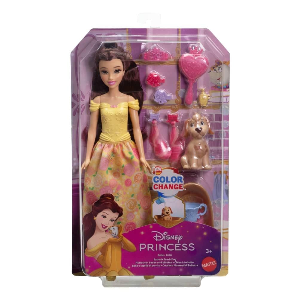 Disney Princess Doll and Feature Pet Playset for Ages 3+