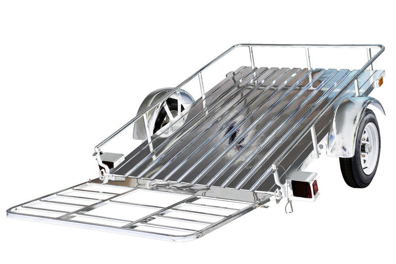 DK2 4x6-ft Single-Axle Open Rail Galvanized Utility Trailer L4