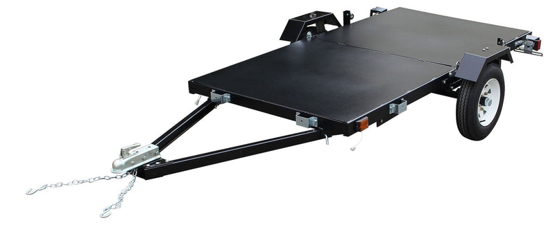 DK2 4x8-ft Single-Axle Folding Utility Trailer with 2-in Ball Coupler H8