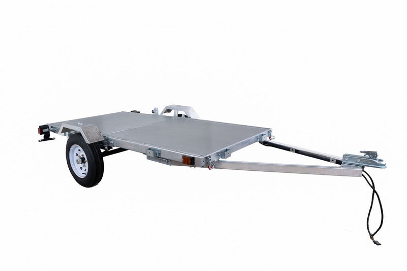 DK2 4x8-ft Single-Axle Galvanized Folding Utility Trailer U5