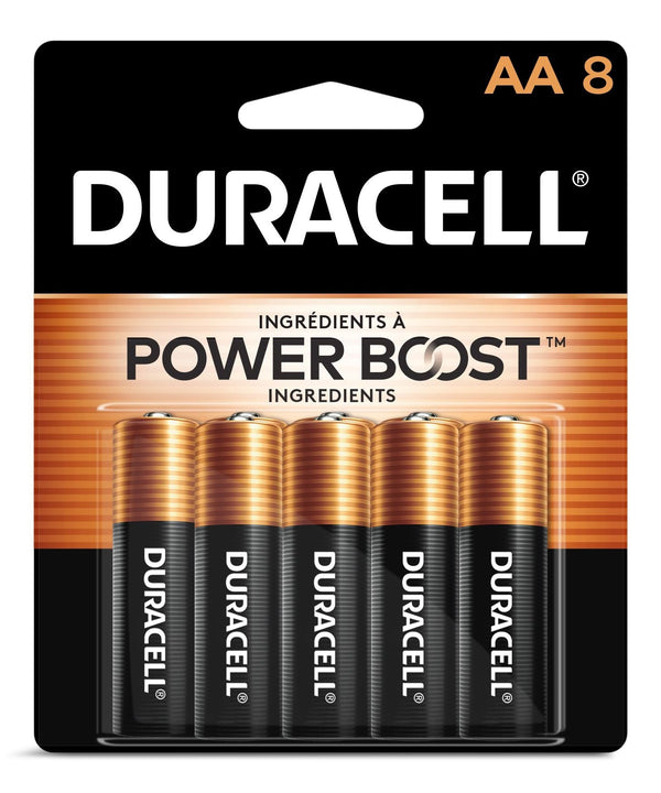Duracell Coppertop AA Alkaline Batteries, All Purpose, 8-pk U8