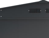 Duramax Metal Outdoor Storage Shed with Steel Frame, Dark Grey, 10-1/2-ft x 8-ft