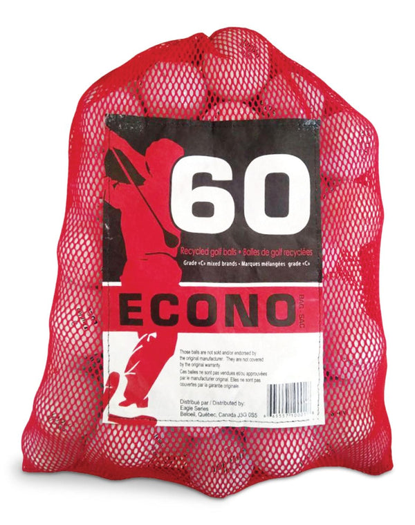Econo Mixed Recycled Golf Balls, Grade C, 60-pk B9