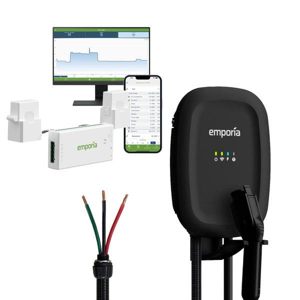 Emporia 48A Wi-Fi Level 2 Hardwired J1772 EV Charger with Load Management G9